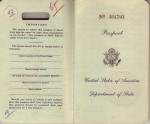 Inside Cover of Laura's 1954 Passport